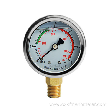 Shockproof pressure gauges YN60 series back bottom connection Shockproof pressure gauges